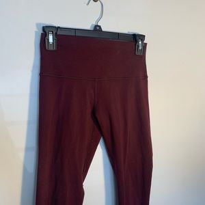 Burgundy Lululemon Leggings